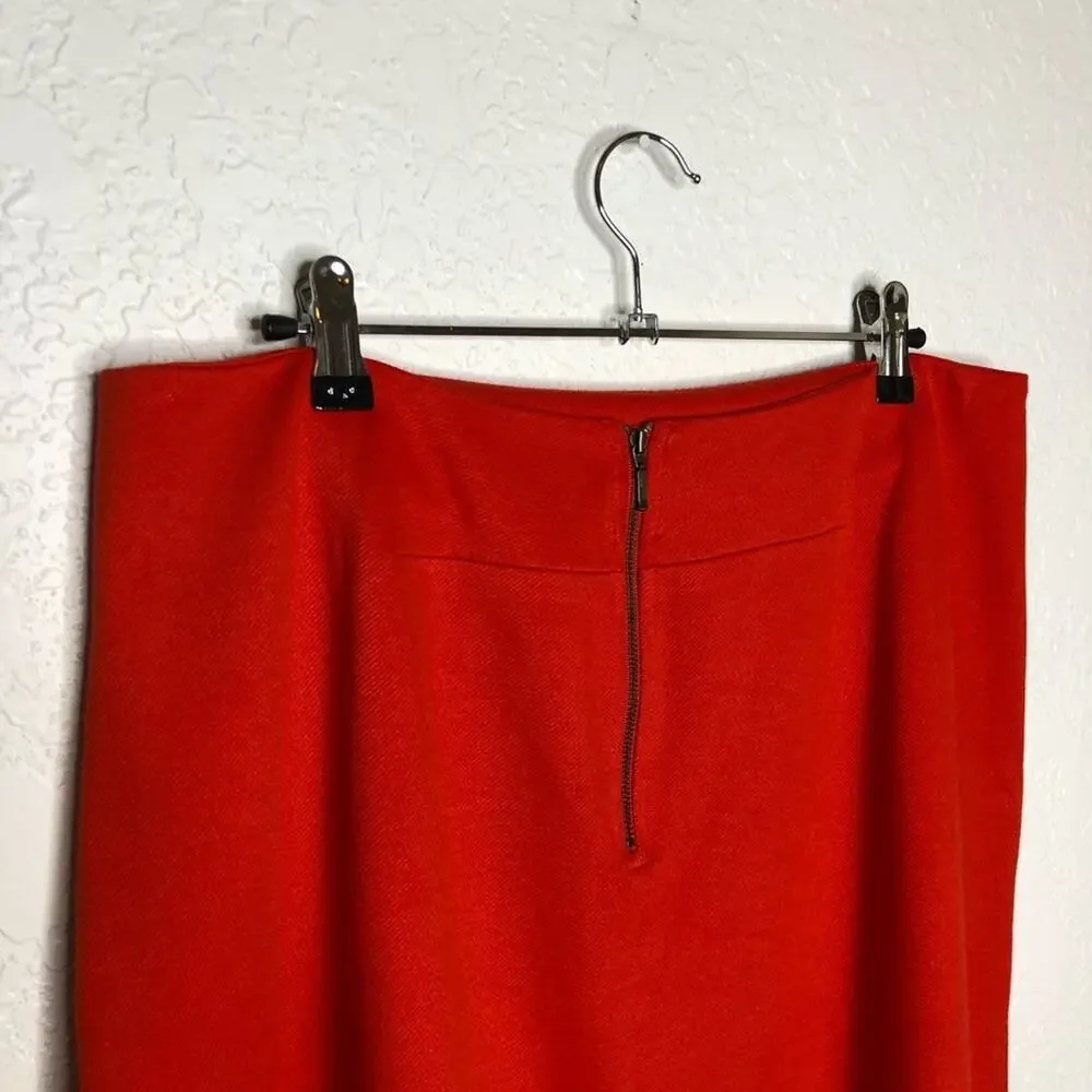 Cabi Fiery bright red skirt size 10 #3219